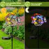 2 in 1 Outdoor Solar Light Butterfly Landscape Light Yard Stake Decor Lamp Stake Light - Multi-color