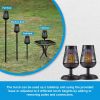 Solar Insect Killer Torch with LED Flame Effect, Black Torch, Area Bug Zapper, 2 Pack - Black