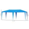 Large 10' x 20' Gazebo Canopy Party Tent with 4 Removable Window Side Walls,Wedding, Picnic Outdoor Events - Blue - Blue
