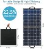 50W 18V Portable Solar Panel, Flashfish Foldable Solar Charger with 5V USB 18V DC Output Compatible with Portable Generator, Smartphones, Tablets and