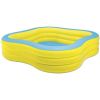 Inflatable Beach Wave Swim Center Family Pool, 90" x 90" x 22" - Blue
