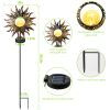 Solar Powered Sun Stake Lamp IP54 Waterproof Decorative Lamp - Sun