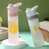 Outdoor Sports Fitness Travel Water Bottle Straight Drink Spray Water Bottle - Gray - Sports Accessories