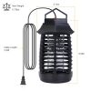 Bug Zapper Electric UV Mosquito Killer Lamp Insect Killer Light Pest Fly Trap Catcher Harmless Odorless Noiseless  - Black