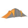 Camping Tent 6 Persons Gray and Orange - Grey