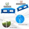 Large 10' x 20' Gazebo Canopy Party Tent with 4 Removable Window Side Walls,Wedding, Picnic Outdoor Events - Blue - Blue