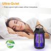 Bug Zapper Electric UV Mosquito Killer Lamp Insect Killer Light Pest Fly Trap Catcher Harmless Odorless Noiseless  - Black
