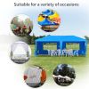 Large 10' x 20' Gazebo Canopy Party Tent with 4 Removable Window Side Walls,Wedding, Picnic Outdoor Events - Blue - Blue