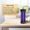 Electric Bug Zapper Mosquito Killer UV Light Flying Zapper Insect Killer Lamps Pest Fly Trap - black
