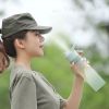 Outdoor Sports Fitness Travel Water Bottle Straight Drink Spray Water Bottle - Gray - Sports Accessories