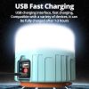 Solar Camp Lamp; Led Rechargeable Light Usb Camping Battery Powered Lantern For Tent Tourism - Black