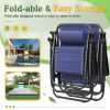 2 Pack Patio Zero Gravity Chair Outdoor Lounge Chair Textilene Fabric  Recline Chair Seating Capacity 2, Blue - Blue
