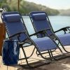 2 Pack Patio Zero Gravity Chair Outdoor Lounge Chair Textilene Fabric  Recline Chair Seating Capacity 2, Blue - Blue