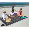 9x12 Reversible RV Outdoor Patio Mat, Camping Mat, Blue (Reversible with 2 designs) - 9' x 12'-Navy
