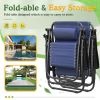 2 Pack Patio Zero Gravity Chair Outdoor Lounge Chair Textilene Fabric  Recline Chair Seating Capacity 2, Blue - Blue