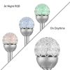 Solarek 3 Pcs Outdoor Solar Lights IP44 Waterproof Ball RGB Light Garden Decor Lamp Landscape Christmas - Silver