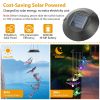 Solar LED Butterfly Wind Chimes Color Changing LED Butterfly String Light Patio Garden Decor - Blue & Red