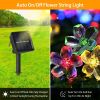 2Pcs Solar Powered String Lights 50LED Beads Fairy Sakura Flower Blossom Lights - Colorful