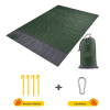 1pc Outdoor Camping Picnic Mat; Oxford Cloth Portable Mat; Folding Waterproof Moisture-proof Mat For Beach - Green - 78.74*82.68inch