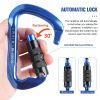 Heavy Duty 30KN Auto Locking Climbing Carabiner Clips Twist Lock - Black