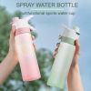 Outdoor Sports Fitness Travel Water Bottle Straight Drink Spray Water Bottle - Green - Sports Accessories