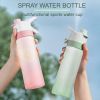 Outdoor Sports Fitness Travel Water Bottle Straight Drink Spray Water Bottle - Green - Sports Accessories