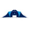 Camping Tent Fabric 9 Persons Dark Blue and Blue - Blue