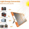 200W Portable Power Station, FlashFish 40800mAh Solar Generator with 110V AC Outlet/2 DC Ports/3 USB Ports, USB-C/QC3.0 for Phones, Tablets On Camping