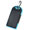 10000mAh Portable Fast Charging Power Bank USB Solar Charging with Flashlight For iPhone Xiaomi Android - Black
