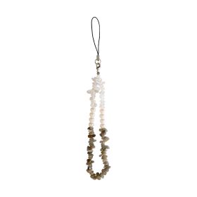 Crystal Gravel Beaded Mobile Phone Ornaments (Option: P68002 Gray Green)