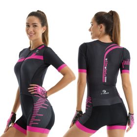 Bicycle Sportswear One-piece Summer Women's (Option: 312 Pink-4XL)