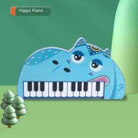 Cartoon Musical Instrument 0-3 Years Old Puzzle Multifunctional Animal Piano (Option: Hippo Style)