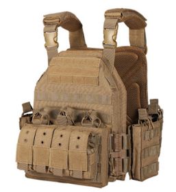 Quick Dismantling Tactical Vest Outdoor Military Fan CS Protective Equipment 6094 Combat Tactical Vest Camouflage Suit (Option: Mud)