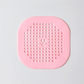 Kitchen Sink Anti-blocking Floor Drain Cover Bathroom (Color: Pink)