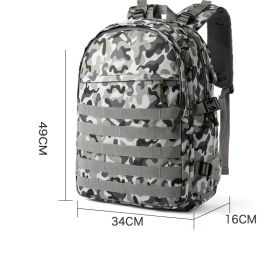 Playerunknown'S Battlegrounds Eating Chicken Level 3 Level 3 Bag Zipper Men With Backpack (Option: Camouflage blue-XL)
