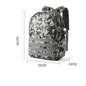 Playerunknown'S Battlegrounds Eating Chicken Level 3 Level 3 Bag Zipper Men With Backpack (Option: Camouflage blue-Small)