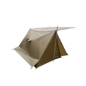 Shelter Tent For Two Lightweight Camping Portable Waterproof (Option: Brown shelter tent)