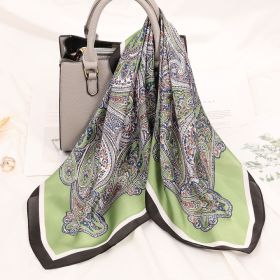 Women's Vintage Cashew Printed Scarf (Option: Cashew Green-70X70CM)