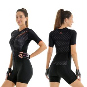 Bicycle Sportswear One-piece Summer Women's (Option: 308 Black-S)
