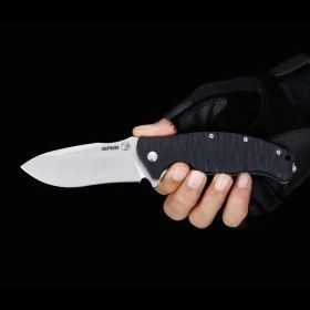 Outdoor Folding Knife With Height Hardness (Color: Black)