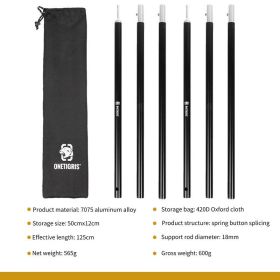 Portable Jungle Camping Gear For Outdoor Camping (Option: Black 2supporting rods)