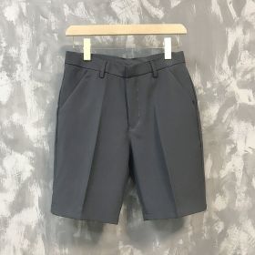 Male White Slim Five-point Pants Casual Small Trousers (Option: Dark Grey-31)