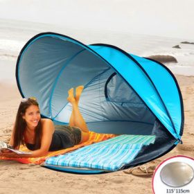 Full-automatic Folding Tent On Beach (Option: Blue-Tide cushion)