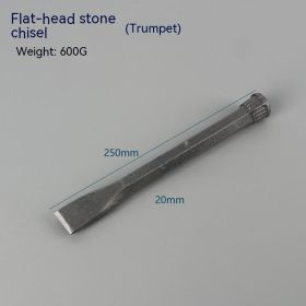 Alloy Tungsten Steel Stonecutter's Chisel Handmade Cement Chisel (Option: 250mm Flat Chisel Long)