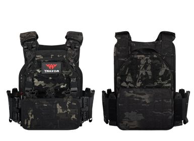 MOLLE Tactical Vest Outdoor Training Vest 1000D Waterproof And Wear-resistant (Option: Black CP)