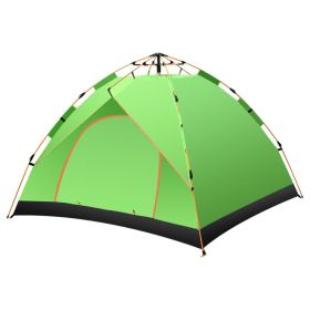Camping Outdoor Travel Double-decker Automatic Tent (Option: Grass green-2to3people and moistureproof)