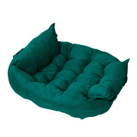 Pet Pad Multifunctional Folding Nest Sofa Bed (Option: S-Forest Green)