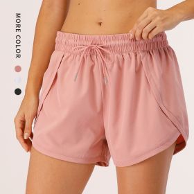 Anti-glare Training Dance Yoga Hot Pants (Option: Pink-XS)
