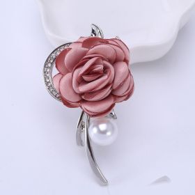 Fashion Clothing Accessories Rose Brooch (Color: Pink)