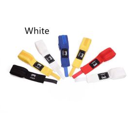 Boxing Bandage Elastic Boxing Hand Wrap Muay Thai Fighting (Option: White-1.5meters two)